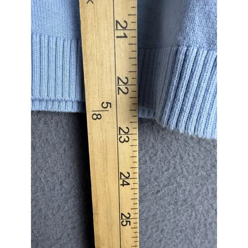 CALVIN KLEIN Cotton Blue/White Striped Button Front Sweater Cardigan S